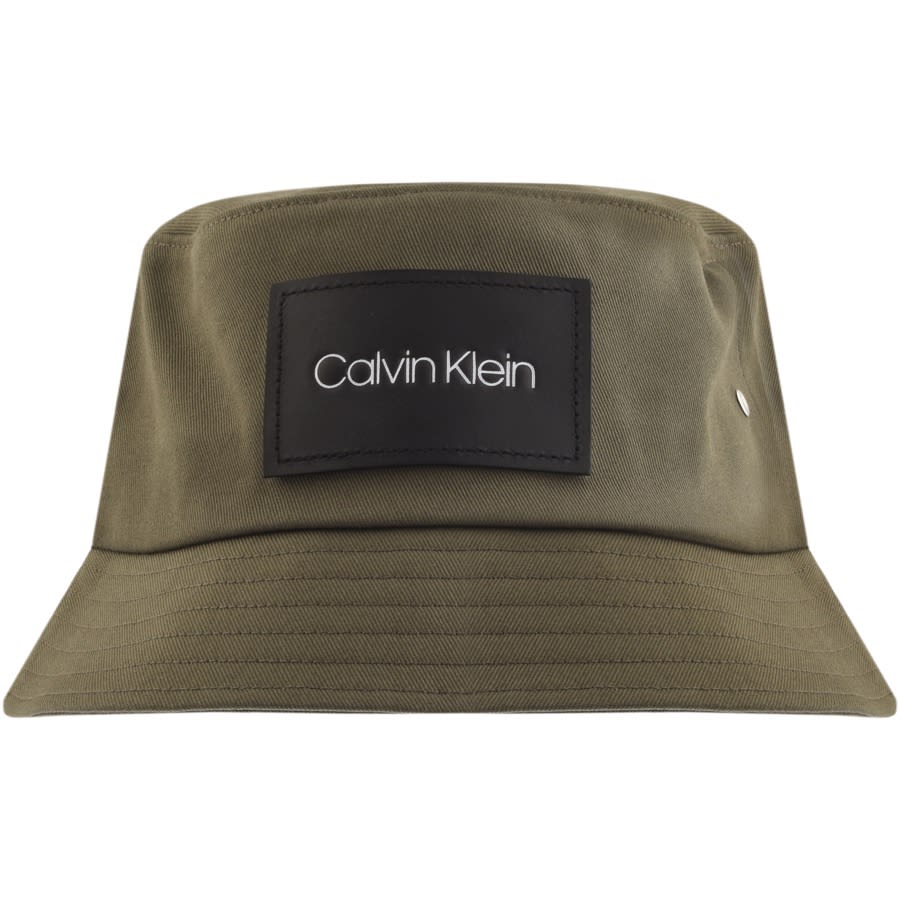 Alternative Image for ProductCalvin Klein Leather Patch Bucket Hat Green1